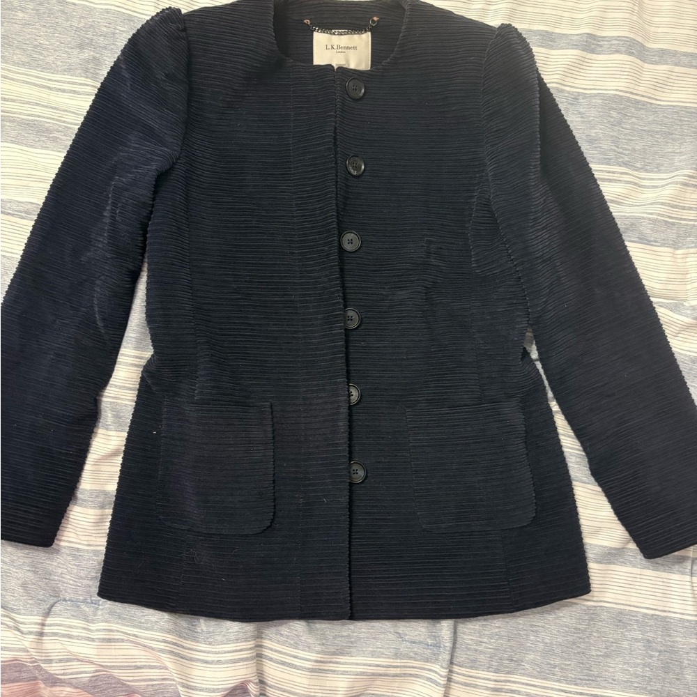 LK Bennett Women's Navy Textured Blazer